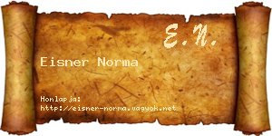 Eisner Norma névjegykártya
